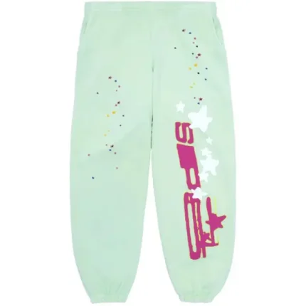 New Sp5der SP5 Sweatpants Mint