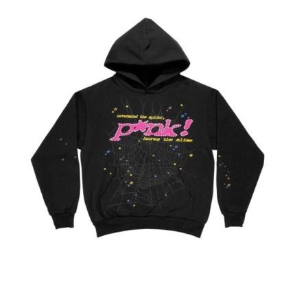 Sp5der Black Pink Printed Tracksuit