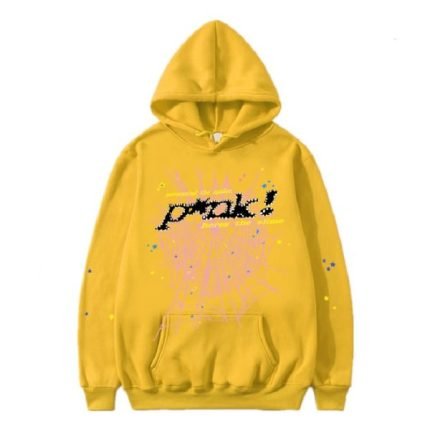 Sp5der Yellow Pink Printed Hoodie