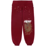 Sp5der Logo Tracksuit Maroon